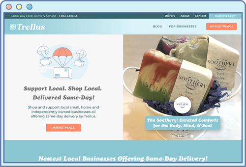 Shop local with Trellus Same-Day Local Delivery!
