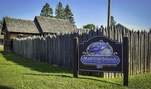 Madeline Island Museum and sign