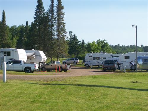 Buffalo Bay Campground - Adjacent to the resort. Indoor bathrooms/showers. On Lake Superior shoreline. ATMs. Gas and grocery nearby.