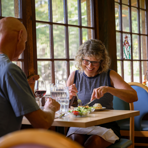 Family dining, we love to share a good meal. 