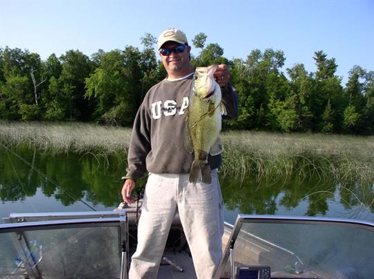 Large Mouth bass fishing can be exciting. 
