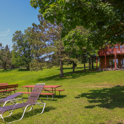 Cabins surrounded by nature. 