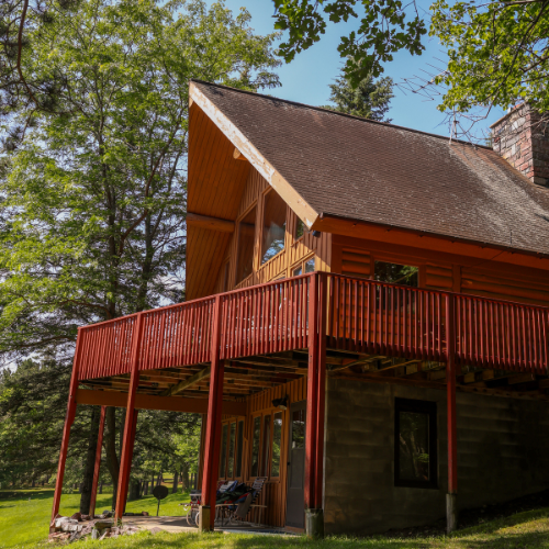 Our comfortable cabins can sleep 8-10 people. 