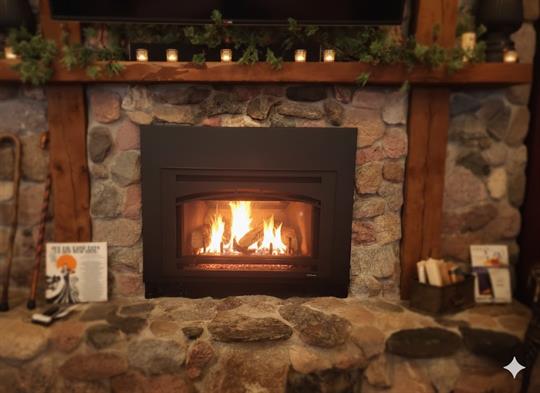 Fireplace in the Great Gatsy Living Room