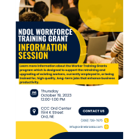 NDOL Workforce Training Grant Information Session