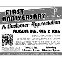 Get Stitchy First Anniversary & Customer Appreciation