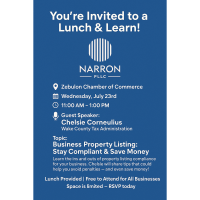 Lunch & Learn with Narron CPA: Business Property Tax Listing: Stay Compliant & Save Money