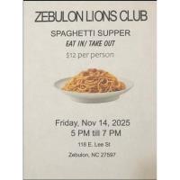 Zebulon Lions Club Spaghetti Supper
