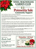 Steel Magnolias Garden Club Announces Annual Holiday Poinsettia Fundraiser