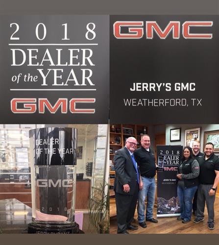 Jerry's GMC Dealer of the Year 2018