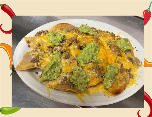Guacamole & Meat Nachos 