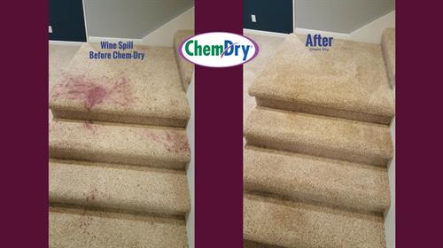 Red Wine Stain Before and After