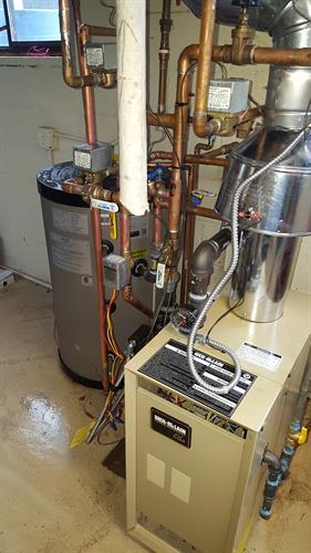 New Weil Mclain boiler and indirect fired water heater installation
