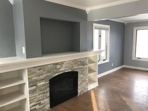 Interior Living Room with Accent Wall in Lindenhurst