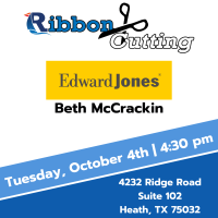 Ribbon Cutting - Beth McCrackin, Edward Jones