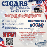 Cigars & Cards Party - Chamber Classic Clay Shoot 2024