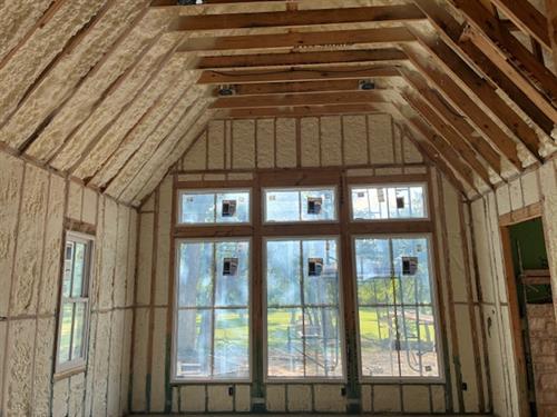 Lake home all foamed in 