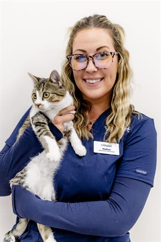 Madison is one of our Veterinary Technicians and will be taking amazing care of you and your fur baby!