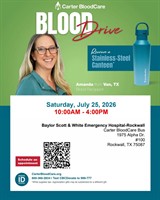 Carter Blood Drive at Baylor Scott and White Emergency Hospital Rockwall