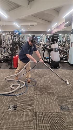 Extracting standing water in a gym