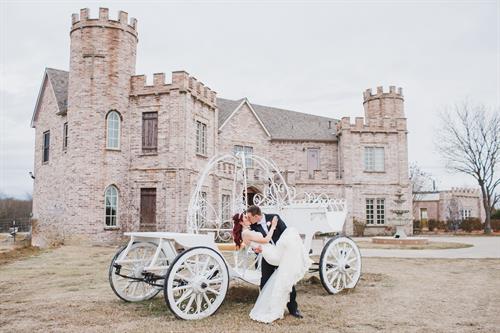 The lifesize Cinderella carriage at Castle Waterford is perfect for romantic weddings.