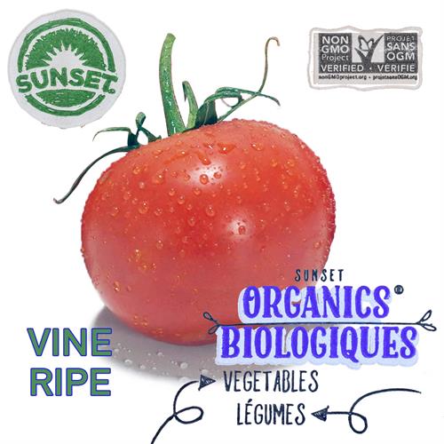 Info Graphic for Sunset® Organic Tomatoes