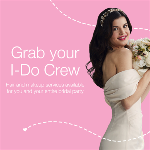 Grab you I - Do Crew      Hair and makeup services available for you and your entire bridal party 