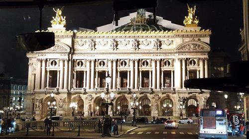 France Paris Palais Garnier Opera House facade at night