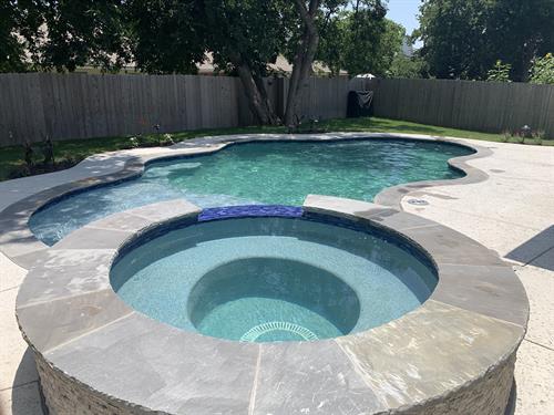 Make this summer full of relaxation and fun with these eye catching pool and spa combo! 