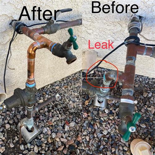 Repaired this leaking hose bib