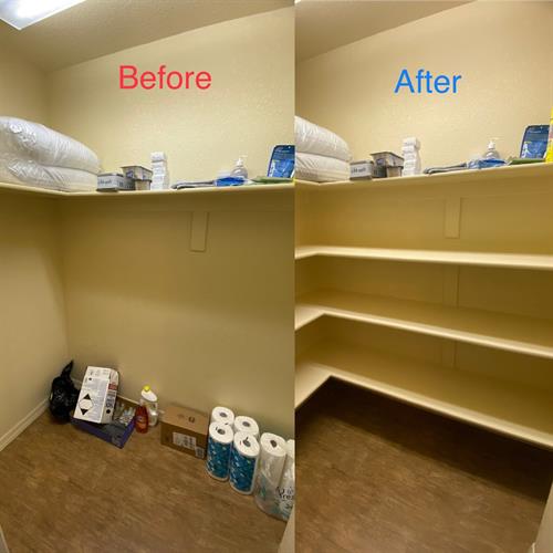 Added some shelves in a pantry