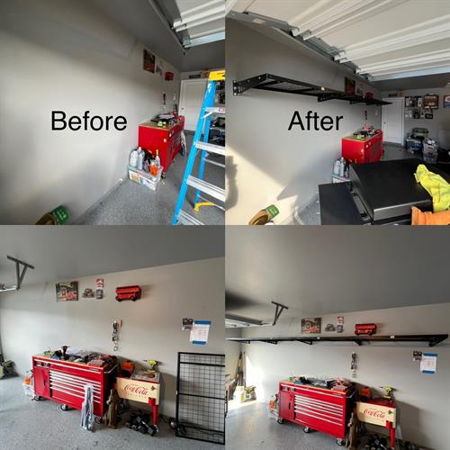 Garage shelving install