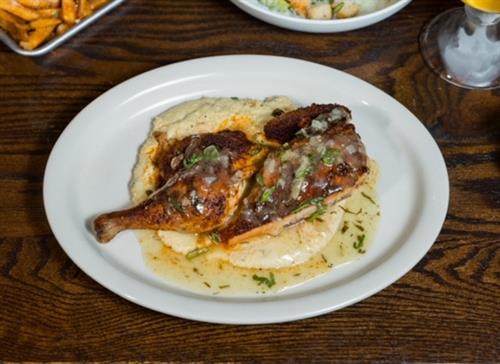 Smoked Half Chicken & Roasted Polenta