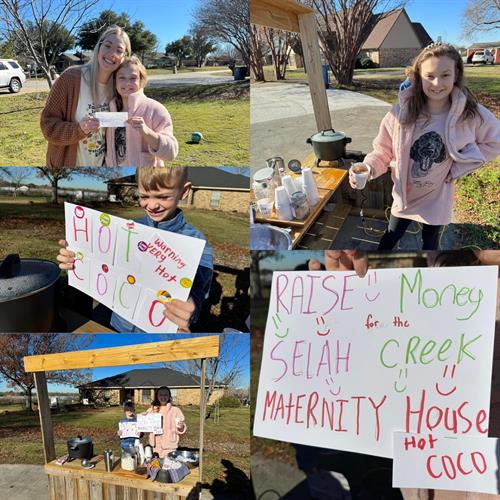 Precious kids did a cocoa stand fundraiser to support our mamas and babies