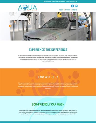 Website Design - Aqua Express Auto Wash