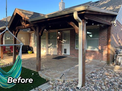 before patio repair