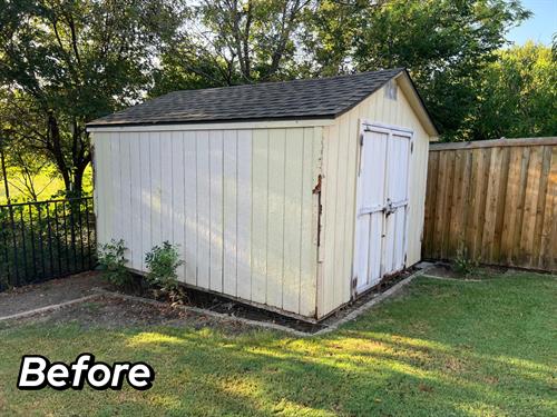 before shed remodel
