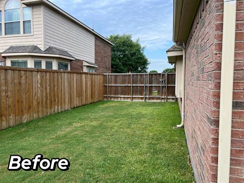before fence was stained