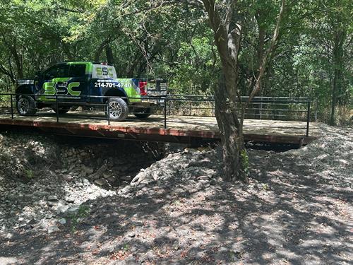 New Bridge Over a Creek Bed