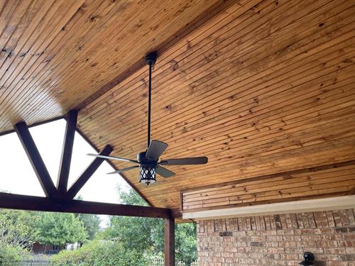 Covered Patio with Cedar Ceiling