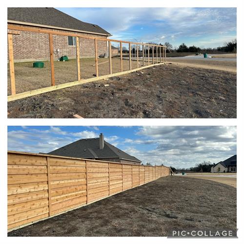 Horizontal Cedar Fence