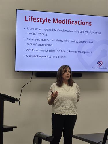 Vicki Skobel, Cardiovascular Nurse Practitioner, presents at Rockwall YMCA