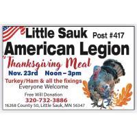 Thanksgiving Meal Little Sauk American Legion