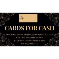 Cards for Cash & Meat Raffle