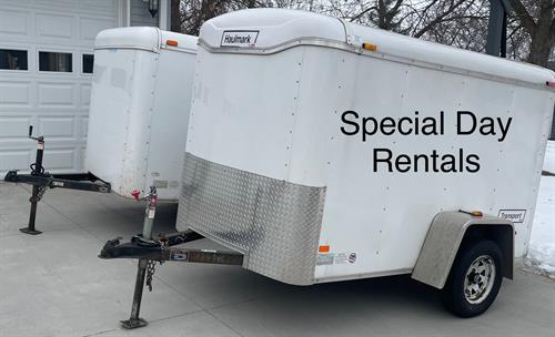 Trailers for tables/Chairs