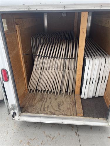 Trailers for tables/Chairs