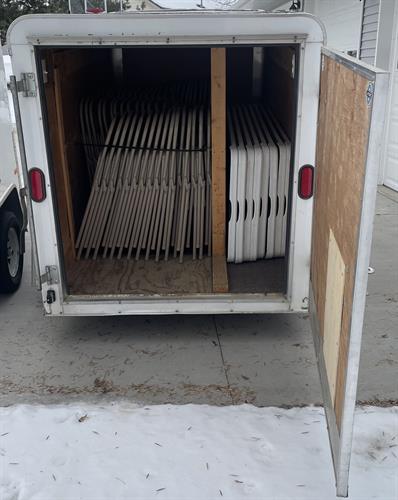 Trailers for tables/Chairs
