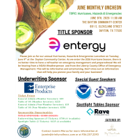 Monthly Luncheon - Hurricanes, Hazards & Emergencies