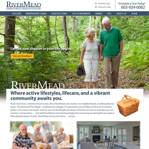 Website design for RiverMead - Peterborough, NH