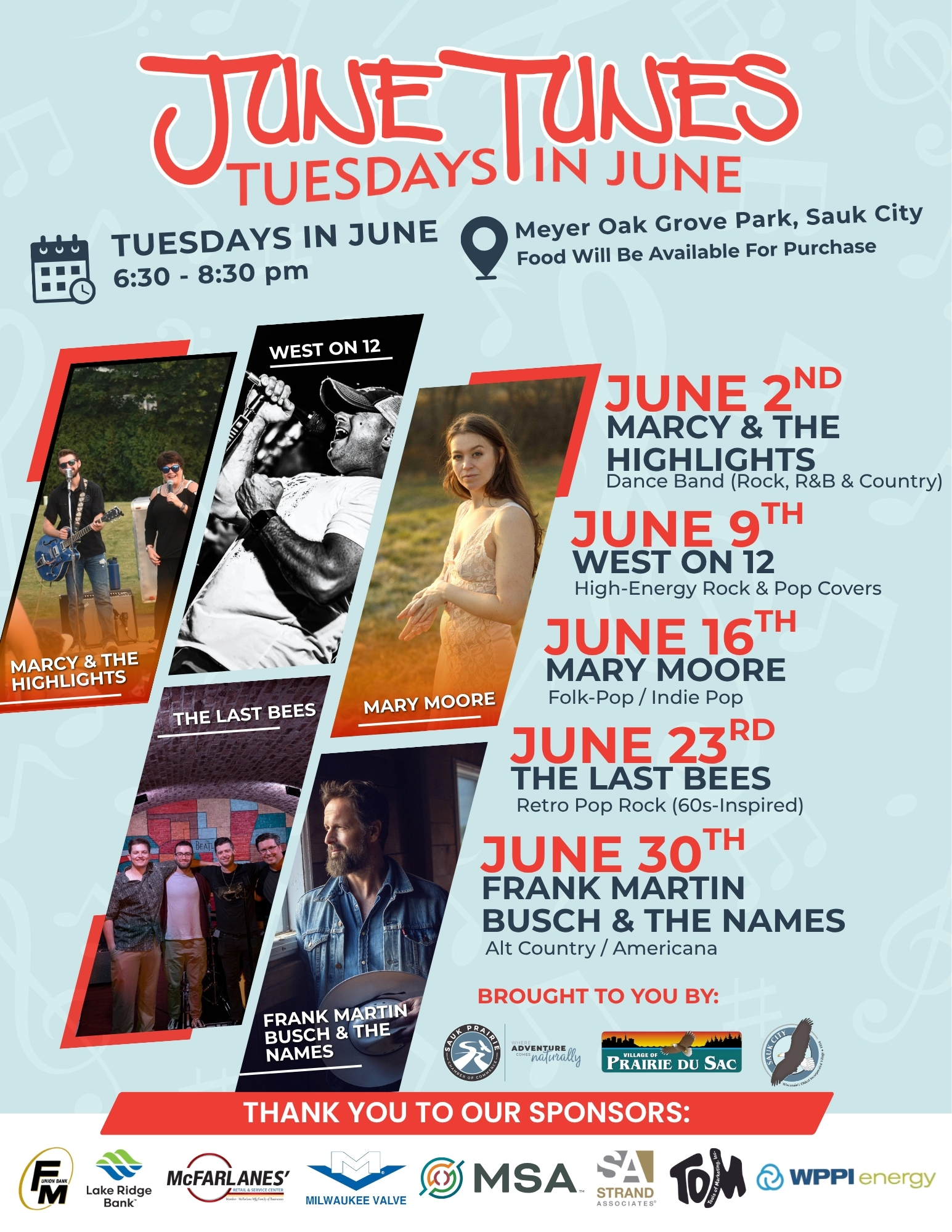 Image for June Tunes Returns to Meyer Oak Grove Park This Summer